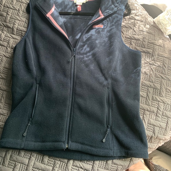 Vineyard Vines Dark Navy Fleece ZIP Vest-Medium - Picture 3 of 8